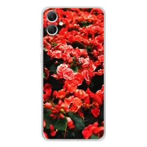 Чехлы с Цветами для Samsung Galaxy A06 (VPrint) (Цветы красные)