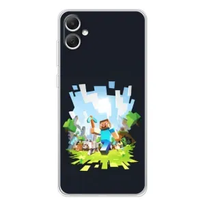 Чехол Майнкрафт на Samsung Galaxy A06 (AlphaPrint) Minecraft (персонажи Minecraft)