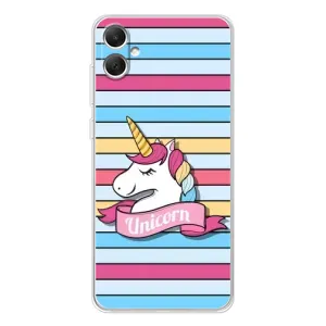 Чехол для Галакси А06 - (Единорожки - Новинки) (AlphaPrint) (Unicorn)