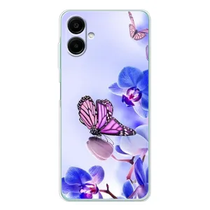 Чехлы с Цветами для Samsung Galaxy A07 (VPrint) (Бабочка на цветочке)