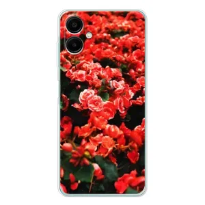 Чехлы с Цветами для Samsung Galaxy A07 (VPrint) (Цветы красные)
