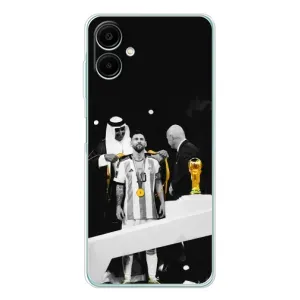 Чехлы для Samsung Galaxy A07 (Leo чемпион) (AlphaPrint) (Месси в накидке)