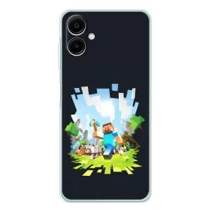 Чехол Майнкрафт на Samsung Galaxy A07 (AlphaPrint) Minecraft (персонажи Minecraft)