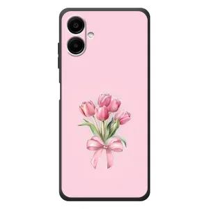Чехол с розовым рисунком для Samsung Galaxy A07s (Букет цветов)