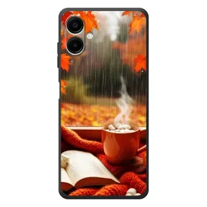 Чехол с уникальным дизайном «Осень с кофе» для Samsung Galaxy A07s (Кофе и дождь)