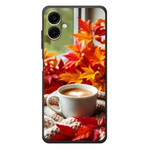 Чехол с уникальным дизайном «Осень с кофе» для Samsung Galaxy A07s (Кофе и листья)
