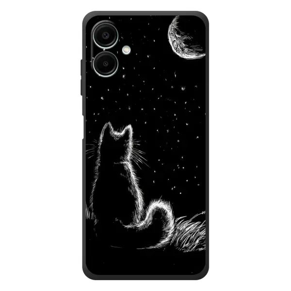 Чехол с принтом «Котик и луна» для Samsung Galaxy A07s