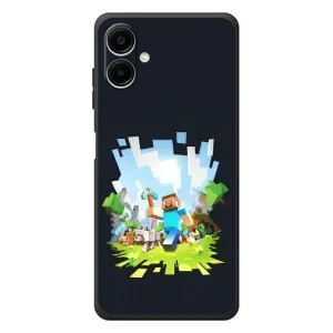 Чехол Майнкрафт на Samsung Galaxy A07s (AlphaPrint) Minecraft (персонажи Minecraft)