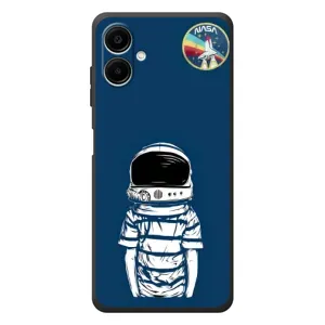 Чехол NASA для Samsung Galaxy A08 (AlphaPrint) (Мальчик в шлеме)