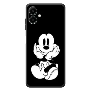 Міккі Маус чохол для Samsung Galaxy A08 (AlphaPrint - Мультяшні) (Маус на чорному)