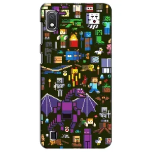 Чехол Майнкрафт на Samsung Galaxy A10 2019 (A105F) (AlphaPrint) Minecraft (Коллаж Майнкрафт)