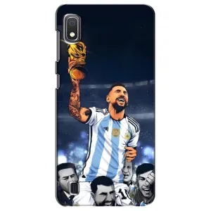 Чехлы для Samsung Galaxy A10 2019 (A105F) (Leo чемпион) (AlphaPrint) (Месси с кубком)