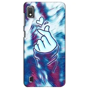 Чохол з принтом для Samsung Galaxy A10 2019 (A105F) (AlphaPrint - Знак сердечка) (Радужне серце)