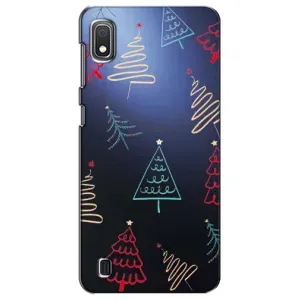 Зимні Чохли для Samsung Galaxy A10 2019 (A105F) - прозорий фон (Різдвяні ялинки)