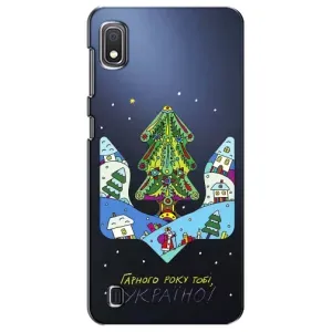 Зимні Чохли для Samsung Galaxy A10 2019 (A105F) - прозорий фон (Різдвяний герб)