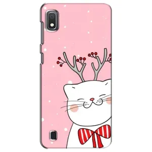 Новорічні Чохли для Samsung Galaxy A10 2019 (A105F) (VPrint) (Зимовий кіт)