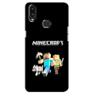 Чехол Майнкрафт на Samsung Galaxy A10s (A107) (AlphaPrint) Minecraft (герои Minecraft)