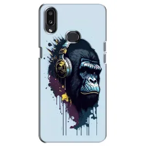 Чохол з Мавпами Samsung Galaxy A10s (A107) - (AlphaPrint) (Горила в навушниках)