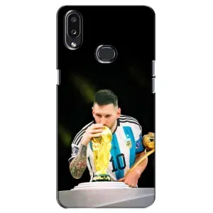 Чехлы для Samsung Galaxy A10s (A107) (Leo чемпион) (AlphaPrint) (Кубок Месси)