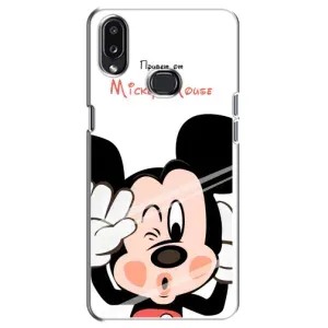 Эксклюзивный чехол для Samsung Galaxy A10s (A107) (AlphaPrint - Мультяшные) (Маус Микки)