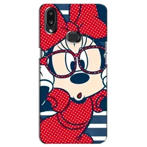 Эксклюзивный чехол для Samsung Galaxy A10s (A107) (AlphaPrint - Мультяшные) (Маус в очках)