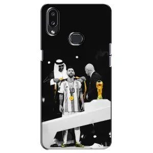 Чехлы для Samsung Galaxy A10s (A107) (Leo чемпион) (AlphaPrint) (Месси в накидке)