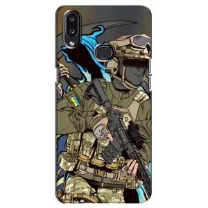Чехлы с картинкой ЗСУ для Samsung Galaxy A10s (A107) (AlphaPrint) (Воїн ЗСУ)