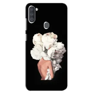 Чехлы (ART) Цветы на Samsung Galaxy A11 (A115) (VPrint) (Білі квіти)