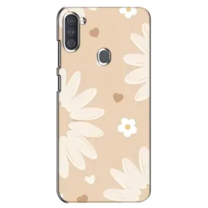 Чохол з квітковим принтом на Samsung Galaxy A11 (А115) (Бежеві квіти)