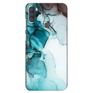 Чохол для Samsung Galaxy A11 (А115) - з принтом (Дизайнерські) (AlphaPrint) (Бірюзовий мрамор)