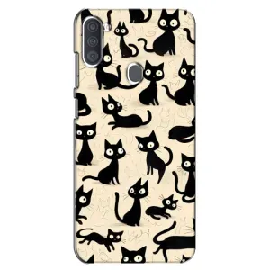 Чохол з малюнком кіт на Samsung Galaxy A11 (A115) (Чорні коти)