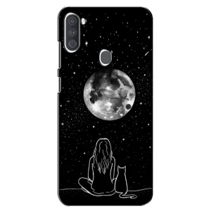 Чохол з малюнком кіт на Samsung Galaxy A11 (A115) (Дівчина з котом)