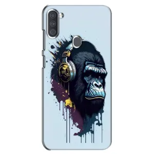 Чохол з Мавпами Samsung Galaxy A11 (A115) - (AlphaPrint) (Горила в навушниках)
