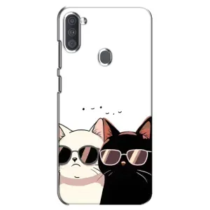 Чохол з малюнком кіт на Samsung Galaxy A11 (A115) (Коти в окулярах)
