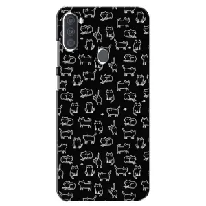 Чохол з принтом для Samsung Galaxy A11 (A115) (AlphaPrint) Модні коти (Маленькі котики)