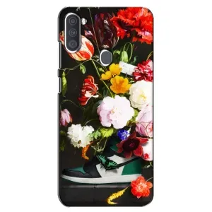 Бренднові Чохли для Samsung Galaxy A11 (A115) - (PREMIUMPrint) (Nike цветы)