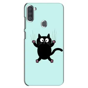 Чохол з принтом для Samsung Galaxy A11 (A115) (AlphaPrint) Модні коти (Падаючий кіт)