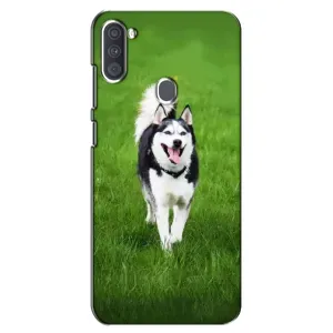 Чохол з Хаскі Samsung Galaxy A11 (A115) - (AlphaPrint) (Радісний Хаскі)