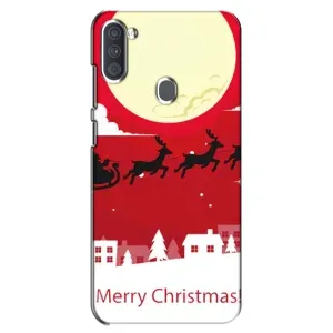 Різдвяні Чохли для Samsung Galaxy A11 (A115) (VPrint) (Санта з оленями)