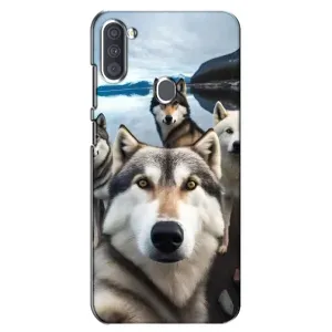 Чохол з Хаскі Samsung Galaxy A11 (A115) - (AlphaPrint) (Селфі Хаскі)