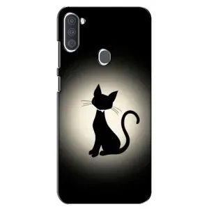Чохол з принтом для Samsung Galaxy A11 (A115) (AlphaPrint) Модні коти (Силует котика)