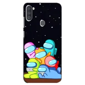 Чехол Амонг Ас для Samsung Galaxy A11 (A115) (AlphaPrint) (Скины в космосе)