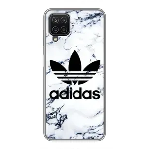 Чохли Адидас для Samsung Galaxy A12 (AlphaPrint) (Адідас на мраморі)