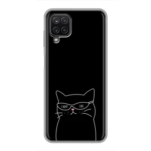 Чохол з малюнком кіт на Samsung Galaxy A12 (Байдужий кіт)
