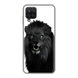 Чохли з картинкою животних Samsung Galaxy A12 (Чорний ЛЕВ)