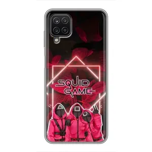 Чехол Гра в кальмара для Samsung Galaxy A12 (Охранники Игра кальмара)