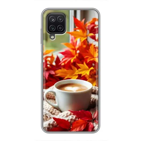 Чохол з принтом «Кава та листя» для Samsung Galaxy A12 Чохол з принтом «Кава та листя» для Samsung Galaxy A12