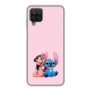 Чехол с принтом Стич на Samsung Galaxy A12 (Лило и Стич)