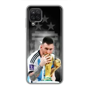 Чехлы для Samsung Galaxy A12 (Leo чемпион) (AlphaPrint) (Месси Чемпион)