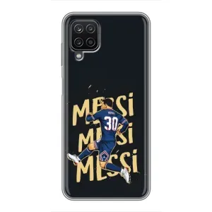 Чехлы для Samsung Galaxy A12 (Leo чемпион) (AlphaPrint) (Messi ПСЖ)